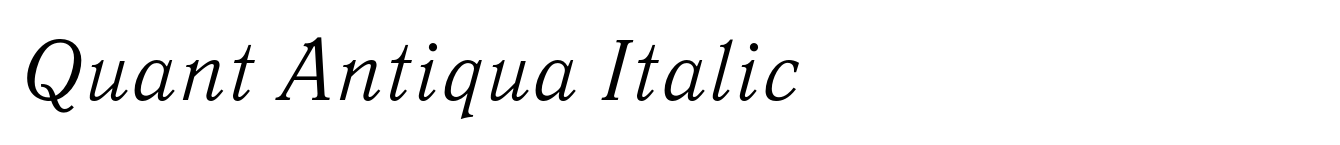 Quant Antiqua Italic